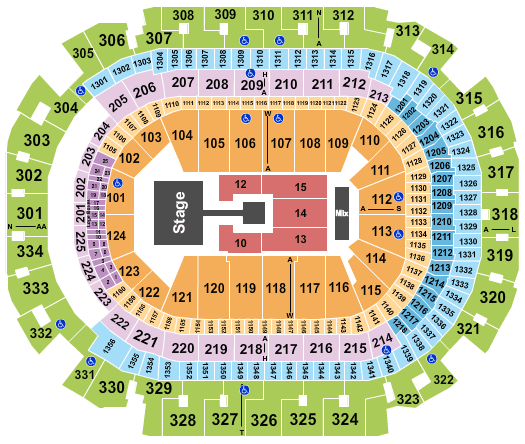 American Airlines Center BTS Seating Chart